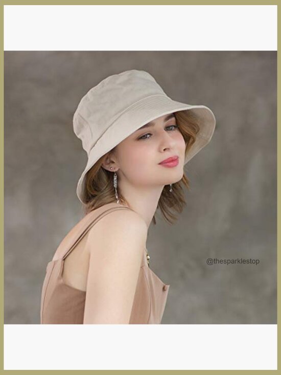 Cotton Wide Brim Sun Hat UPF50+ Packable Travel Beach Cap main image 4